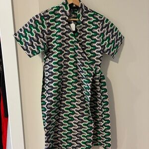 Debbo Dakar wax fabric wrap dress from Senegal